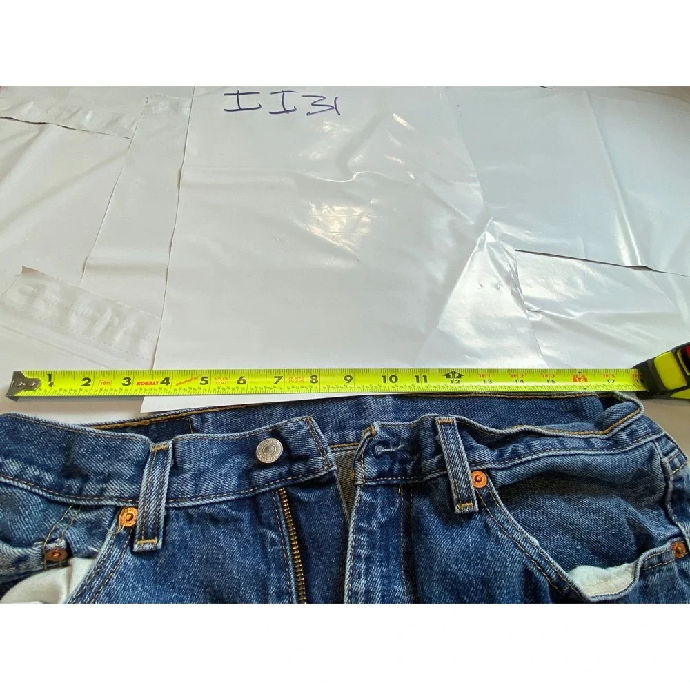 Levis Mens‎ Jeans 31x28 Blue Denim Relaxed Fit Straight Leg Faded